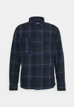 Selected Homme SLHLOOSEALFRED OVERSHIRT CHECK - Chemise - Dark Navy -Selected Homme Soldes Boutique dc55518688254e20831762d4ae906f96