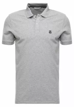 Selected Homme SLHARO EMBROIDERY - Polo - Medium Grey Melange -Selected Homme Soldes Boutique de61b811c0574f7d9317760bcbfdba74