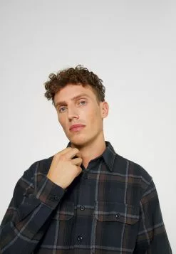 Selected Homme SLHLOOSEALFRED OVERSHIRT CHECK - Chemise - Demitasse -Selected Homme Soldes Boutique df001cd93dc941cc9740ed0041b3f46e