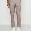 Selected Homme SLHSLIM KNOXLOGAN CHECK - Pantalon Classique - Red Dahlia/white