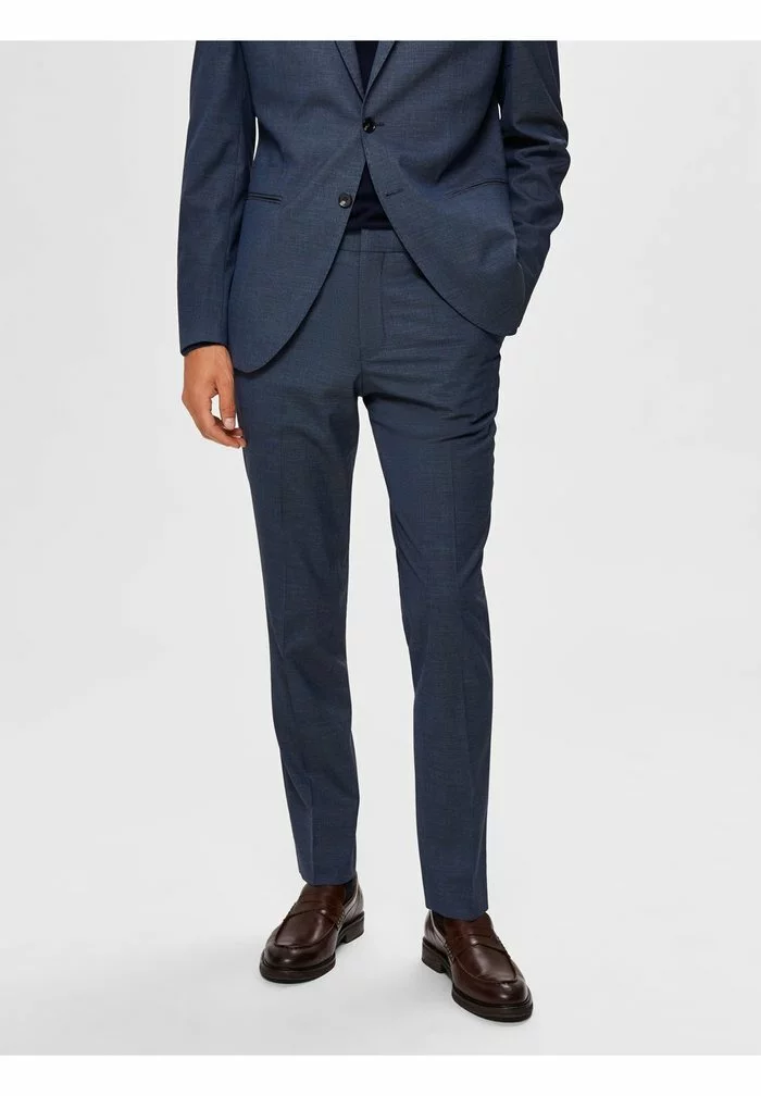 Selected Homme Pantalon De Costume - Medium Blue Melange 1 Selected Homme Pantalon De Costume - Medium Blue Melange