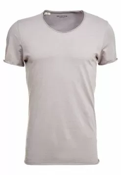 Selected Homme SLHNEWMERCE O-NECK TEE - T-shirt Basique - Frost Gray -Selected Homme Soldes Boutique e0d980fdeb164adb8e734dc19fbed020