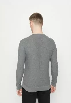 Selected Homme SLHMACK CREW NECK CAMP - Pullover - Dark Grey Melange -Selected Homme Soldes Boutique e17b0c52394842bcac4842176f5c214b