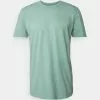 Selected Homme SLHRELAXLONG DAVID O NECK TEE CAMP - T-shirt Basique - Granite Green
