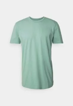 Selected Homme SLHRELAXLONG DAVID O NECK TEE CAMP - T-shirt Basique - Granite Green