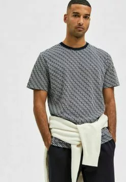 Selected Homme T-shirt Imprimé - Sky Captain -Selected Homme Soldes Boutique e2b35d8323b94ac9b23fb74c016a04ef
