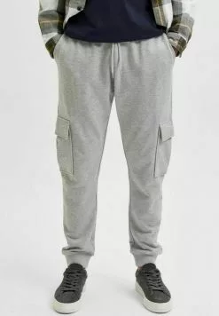 Selected Homme STRICK - Pantalon De Survêtement - Light Grey Melange