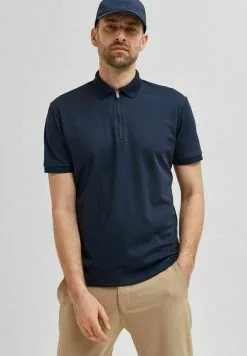 Selected Homme SLHFAVE ZIP - Polo - Sky Captain -Selected Homme Soldes Boutique e75e8ade35e741549d09171142e38f12