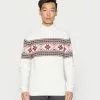 Selected Homme SLHFLAKE CABLE HIGH NECK - Pullover - Egret