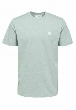 Selected Homme BESTICKTER - T-shirt Basique - Grey Melange -Selected Homme Soldes Boutique e8e6c78eaf994562b930ce47927ea796