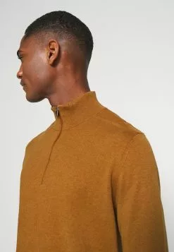 Selected Homme SLHBERG HALF ZIP - Pullover - Wood Thrush -Selected Homme Soldes Boutique e93d25ed4a294b7bb488a2e6aca4449b