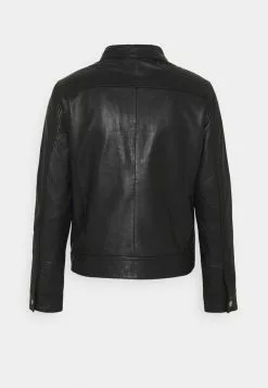 Selected Homme SLHICONIC BLOUSON - Veste En Cuir - Black -Selected Homme Soldes Boutique ea058b3213434fb4b81987fc22ea7fe0