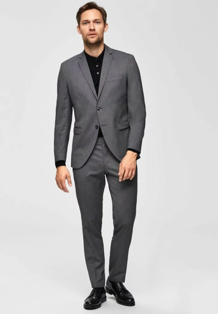 Selected Homme Pantalon De Costume - Dark Grey Melange 2 Selected Homme Pantalon De Costume - Dark Grey Melange – Image 2