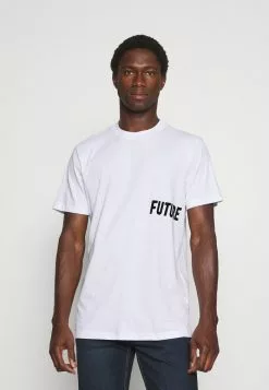 Selected Homme SLHDRILL ONECK TEE - T-shirt Imprimé - Bright White