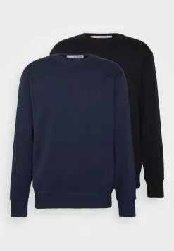 Selected Homme CALEB CREW NECK 2 PACK - Sweatshirt - Navy Blazer/black -Selected Homme Soldes Boutique eca064102834469da511656e313de3a6