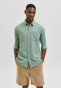 Selected Homme SLHSLIMNICO - Chemise - Granite Green