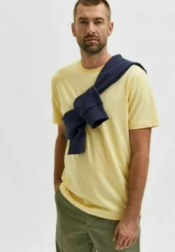 Selected Homme SLHNORMAN SS O-NECK S NOOS - T-shirt Basique - Sunlight -Selected Homme Soldes Boutique edc4e16aefd442d399142e4cee425b89