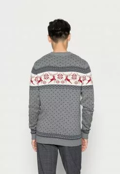 Selected Homme SLHNEWDEER CREW NECK - Pullover - Medium Grey Melange -Selected Homme Soldes Boutique eea683e20b034910a3916c768e1e5cd2