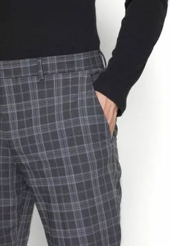 Selected Homme SLHMYLOLOGAN CHECK SUIT - Costume - Dark Grey Melange/light Blue -Selected Homme Soldes Boutique eec290919cbc479ea3b973e931bcbd0c