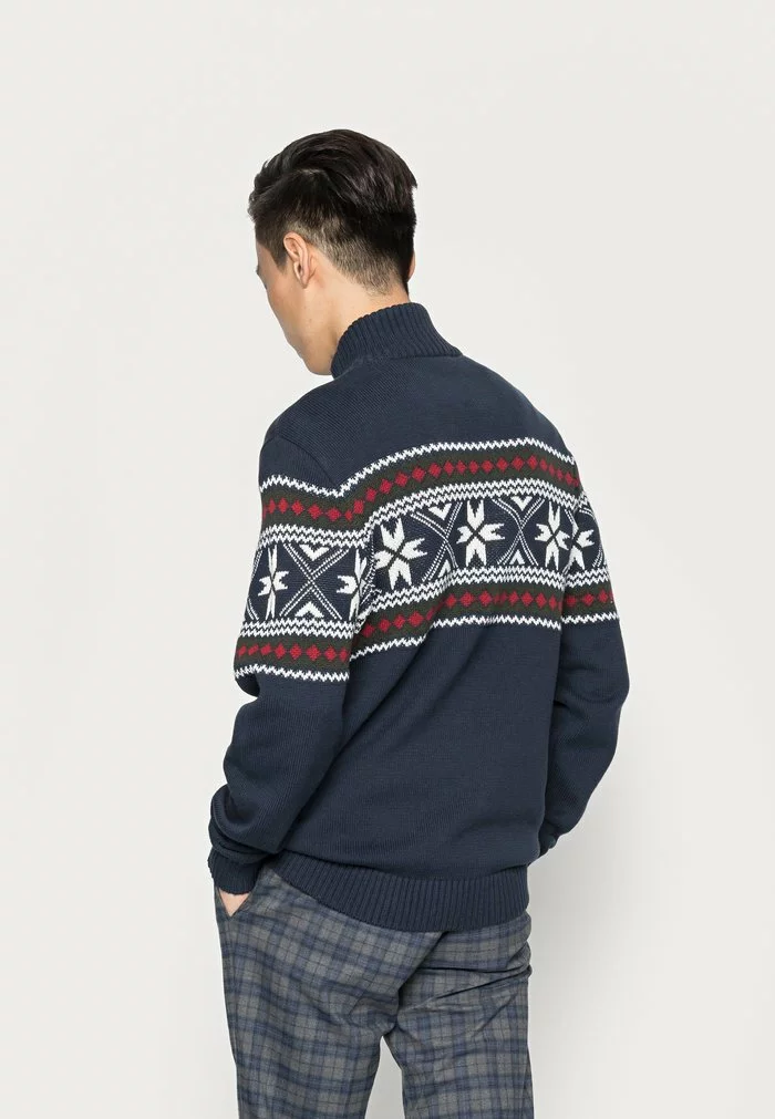 Selected Homme SLHFLAKE HALF ZIP - Pullover - Sky Captain Multicolor 3 Selected Homme SLHFLAKE HALF ZIP - Pullover - Sky Captain Multicolor – Image 3