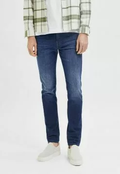 Selected Homme Jean Droit - Medium Blue Denim