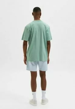 Selected Homme SLHRELAXDENTON - T-shirt Imprimé - Granite Green -Selected Homme Soldes Boutique efa792d887414e71babb9217d7ae1cb6