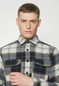 Selected Homme SLHLOOSEKELLEN OVERSHIRT - Veste Mi-saison - Dark Blue -Selected Homme Soldes Boutique f0d706f6e3594001bef78cf2ab5bb80b