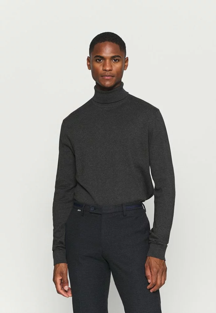Selected Homme SLHBERG ROLL NECK - Pullover - Antracit Melange 1 Selected Homme SLHBERG ROLL NECK - Pullover - Antracit Melange