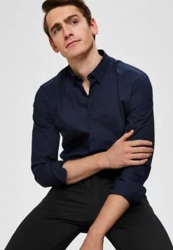 Selected Homme SLIM FIT - Chemise - Navy Blazer -Selected Homme Soldes Boutique f1ba84977ab841c0879133408e7aec0e