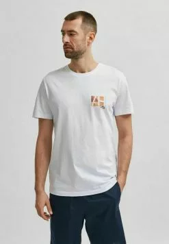 Selected Homme T-shirt Imprimé - White