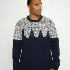 Selected Homme SLHSNOWDEN CREW NECK - Pullover - Sky Captain/egret