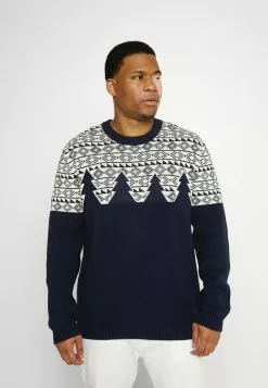 Selected Homme SLHSNOWDEN CREW NECK - Pullover - Sky Captain/egret