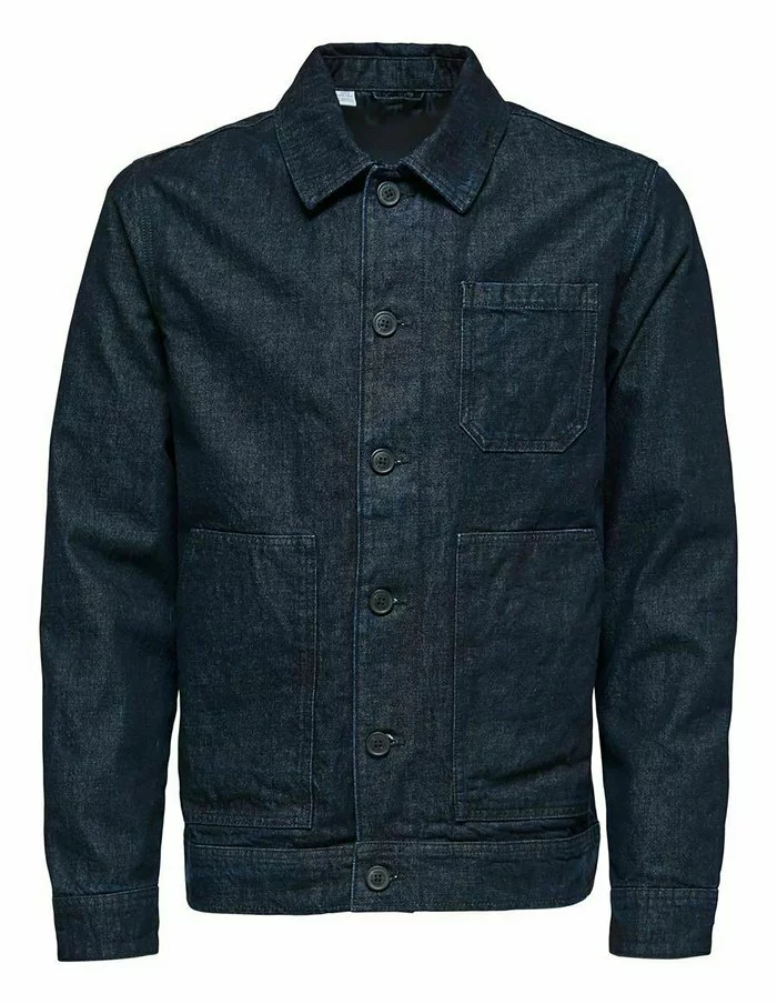 Selected Homme Veste En Jean - Dark Blue Denim 4 Selected Homme Veste En Jean - Dark Blue Denim – Image 4