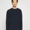 Selected Homme SLHIRVEN BUTTON CREW - Pullover - Navy Blazer