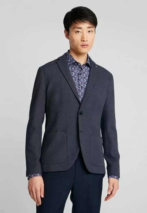 Selected Homme SLHSLIM IKEN BLAZER - Blazer - Dark Navy -Selected Homme Soldes Boutique f33fb5e1494e46febeddea557f77b02a