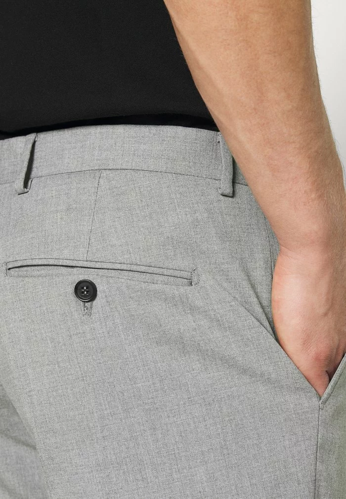 Selected Homme SLHSLIM MYLOLOGAN CROP - Pantalon Classique - Light Grey Melange 4 Selected Homme SLHSLIM MYLOLOGAN CROP - Pantalon Classique - Light Grey Melange – Image 4