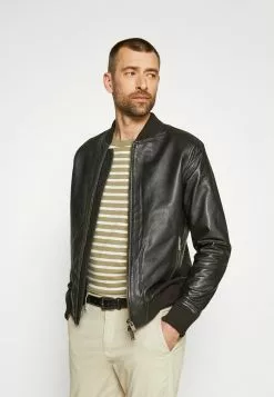 Selected Homme SLHICONIC - Veste En Cuir - Black