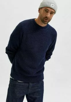 Selected Homme Pullover - Navy Blazer -Selected Homme Soldes Boutique f50e4f90875347db91670a7008343a32
