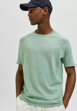 Selected Homme T-shirt Basique - Granite Green -Selected Homme Soldes Boutique f5d48921056e4e62a10b86986378d50e