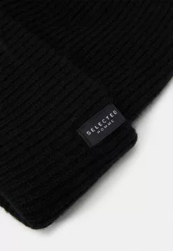 Selected Homme SLHCRAY BEANIE - Bonnet - Black -Selected Homme Soldes Boutique f607a380c306465cade8d4429add68eb