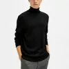 Selected Homme ROLLKRAGEN - Pullover - Black