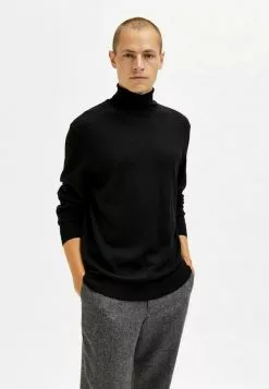 Selected Homme ROLLKRAGEN - Pullover - Black