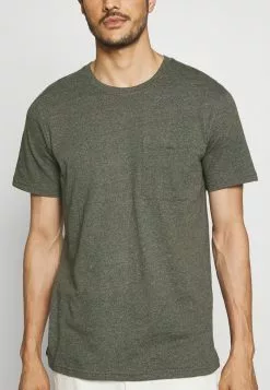 Selected Homme SLHDECKER O NECK TEE - T-shirt Basique - Forest Night -Selected Homme Soldes Boutique f84c93214fb241fd868025b76146e193