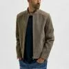Selected Homme ICONIC - Veste En Cuir - Morel