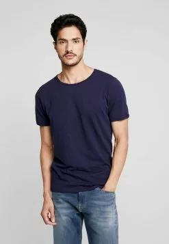 Selected Homme SLHMORGAN O NECK TEE - T-shirt Basique - Maritime Blue