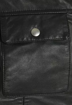 Selected Homme SLHICONIC BLOUSON - Veste En Cuir - Black -Selected Homme Soldes Boutique fbb267ada5dd47e882465630b679da9e