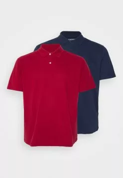 Selected Homme SLHDECLAN 2 PACK - Polo - Navy Blazer/biking Red
