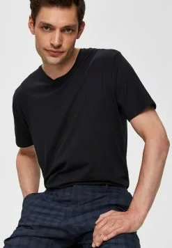 Selected Homme T-shirt Basique - Black -Selected Homme Soldes Boutique fd9e8b1ab9c4437899a4f7594cafb260