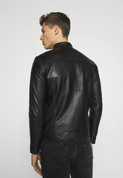 Selected Homme SLHICONIC CLASSIC - Veste En Cuir - Black -Selected Homme Soldes Boutique ff89240377984c128ce06385253acd88